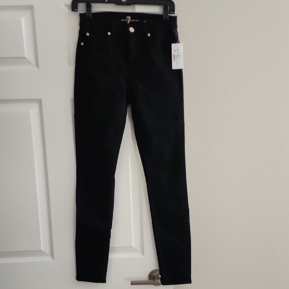 7 For All Mankind Classic Black Skinny Jeans